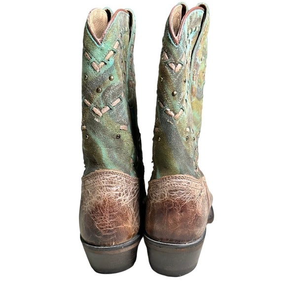 Tony Lama women's VF 6027 Vaquero Western SHORTY Boot leather Square toe… - Picture 6 of 12